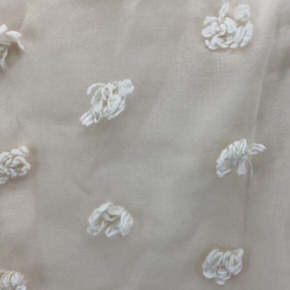 Polagram Chic lined cropped Pom Pom top cream sz S cute girly dainty - Picture 5 of 9